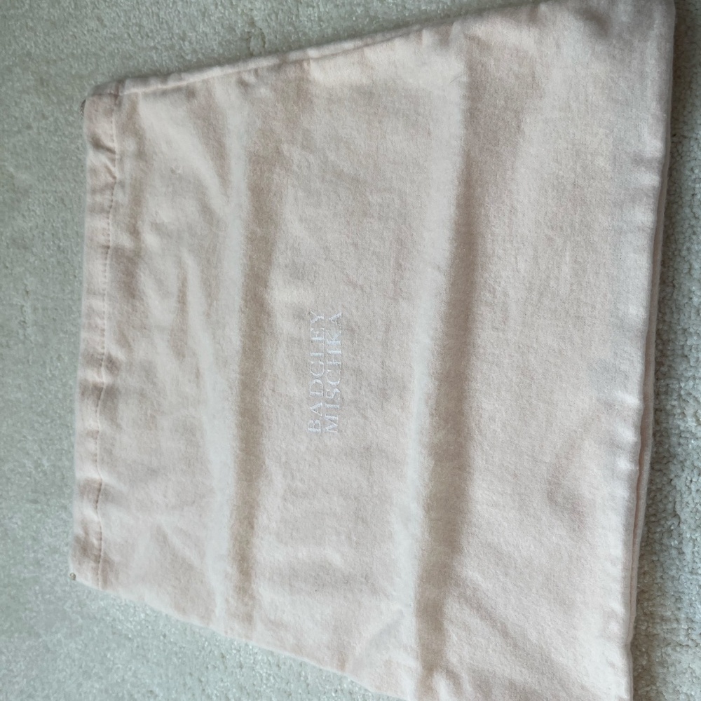 Badgley Mischka Silver Infinity II Leather Block Heel Sandals - Size 8-1/2M - Picture 15 of 16